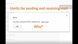 Gmail Error You have reached a limit for sending mail Why [upl. by Vyner]