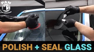 HOW TO POLISH AND CERAMIC COAT CAR GLASS [upl. by Hannie]