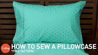 How to sew a pillowcase  Sewing Tutorial with Angela Wolf [upl. by Fauman]