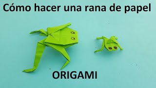 Cómo hacer una rana de papel  Origami [upl. by Luigi512]