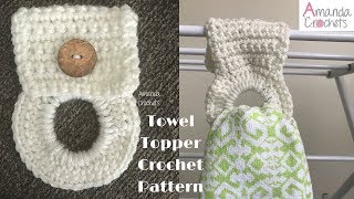 Crochet Towel Topper  Easy Crochet Pattern Tutorial [upl. by Nanah]