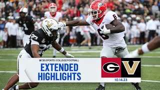 No 1 Georgia at Vanderbilt Extended Highlights I CBS Sports [upl. by Ainotna]