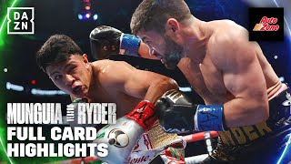 FULL CARD HIGHLIGHTS  Jaime Munguia vs John Ryder [upl. by Atnwahs]