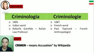 Introduction to Criminology Part 1 by Ms Ella Kristina I Ingcad Ms Keyword [upl. by Dalenna]