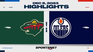 NHL Highlights  Wild vs Oilers  December 8 2023 [upl. by Mullane838]