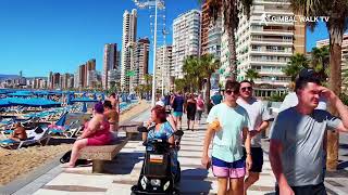 BENIDORM  LEVANTE BEACH  the whole full Levante Beach tour [upl. by Eirrac]