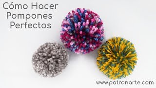 Cómo hacer Pompones Perfectos Paso a Paso [upl. by Salena]