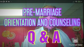 Premarriage Orientation and Counseling Q amp A [upl. by Alyakcm141]