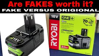 Ryobi 9ah battery versus eBay knockoff job [upl. by Corey]