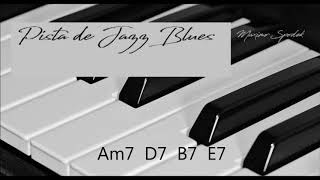 PISTA BASE DE JAZZ BLUES EN Am7 PARA PRACTICAR INTERPRETAR E IMPROVISAR EN PIANO GUITARRA ETC [upl. by Emylee]