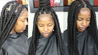 Jumbo Box Braids Tutorial [upl. by Ylloj]