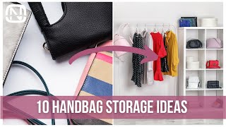 10 handbag storage ideas for small spaces  OrgaNatic [upl. by Ellehcrad]