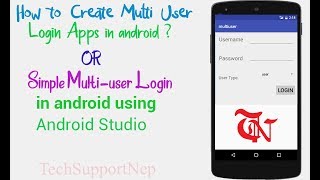 How to Create Multi User Login Apps in Android using Android StudioWith Source Code [upl. by Maram]