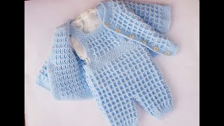 Baby dungaree crochet very easy majovelcrochet [upl. by Lacombe]