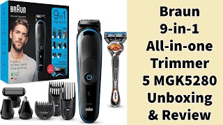 Braun 9in1 Allinone Trimmer 5 MGK5280 Unboxing  Beard Trimmer for Men [upl. by Sinoda238]