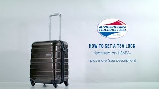 American Tourister HSMV  How to set the TSA lock code [upl. by Daj]